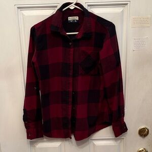 Magellan Outdoors Red and Black Plaid Shirt